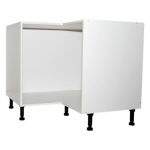 Keittiön alakulmakaappi Moderni alakulmakaappi keittiöön, valkoinen, tilava ja käytännöllinen.