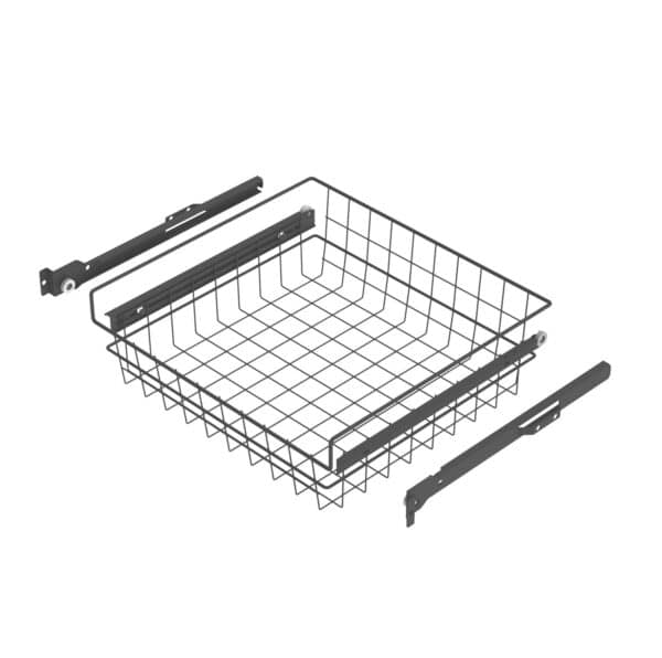 Rullakiskokori, antrasiitti matala Rullakiskokori antrasiittiväri, matala ja käytännöllinen säilytysratkaisu.