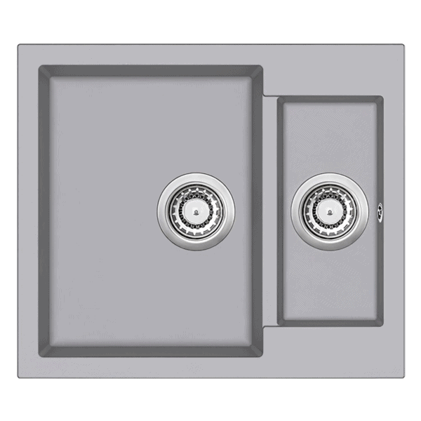 Harmaa Teno 580x500 komposiittiallas keittiöön.