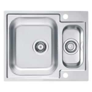 Ruostumattomasta teräksestä valmistettu keittotaso, 1,5-allas, moderni design.