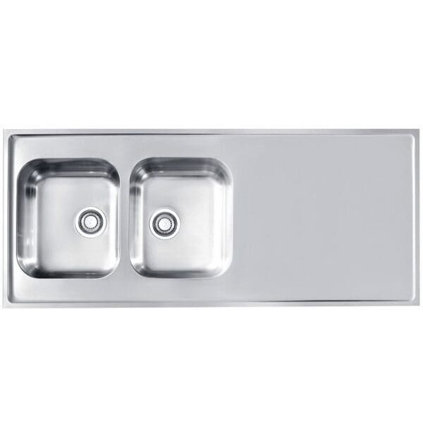 KalusteWeb Classic Pro 110 kaksiallasuuni Kaksiallasuuni keittiöön, ruostumatonta terästä, moderni ja kestävä design.