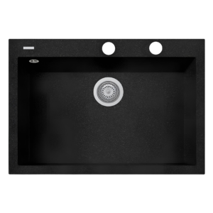 Komposiittiallas ONE 7610, musta, moderni keittiöallas.