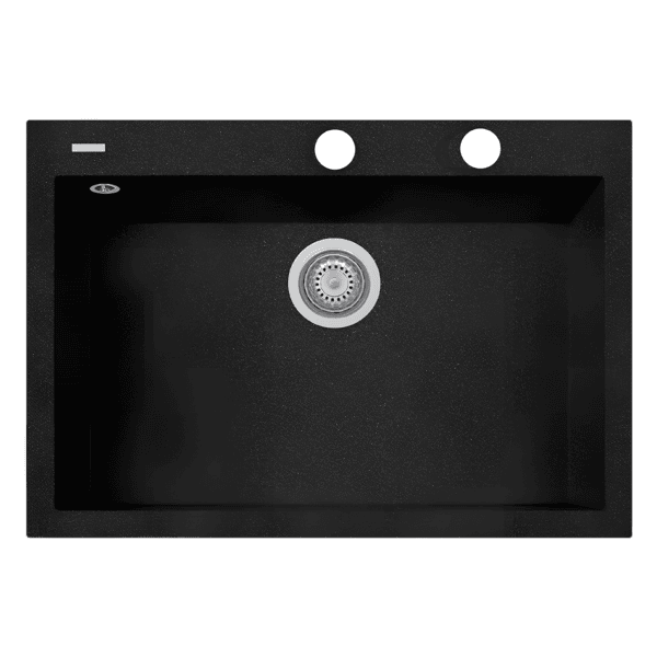 Komposiittiallas ONE 7610, musta, moderni keittiöallas.