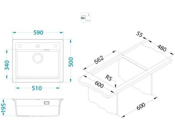 Atrox 30 Komposiittiallas musta