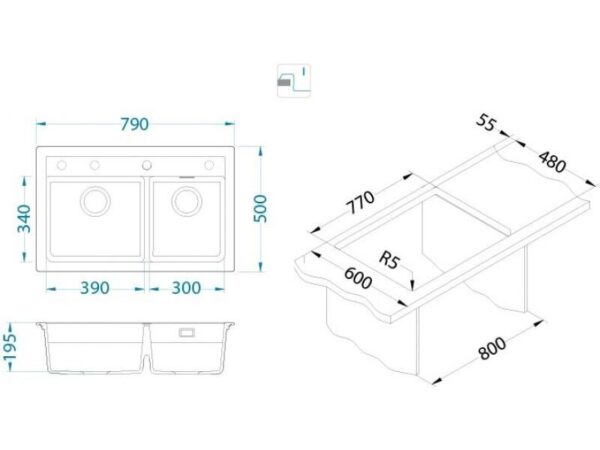 Atrox 50 Komposiittiallas musta