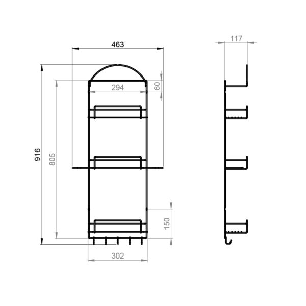 Siivousvälineteline antrasiitti