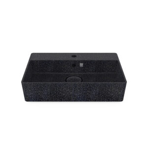 Woodio Cube 60 nelikulmainen hanapaikalla, Char Glossy (musta)