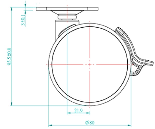 Pyöräsetti 80 mm 2+2