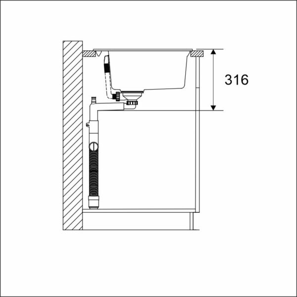 LUKA 6 Komposiittiallas musta