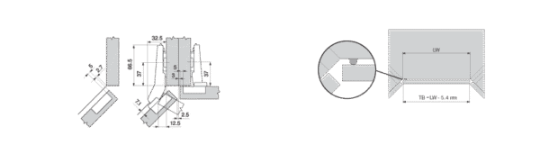 Blum Clip-Top 45 Blumotion sarana