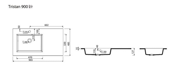 TRISTAN 90 Vasen TEN4 allaskaapisto