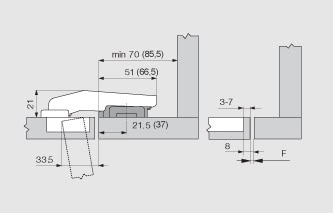 images Blum Clip-Top Peitelevykulmakaapin sarana