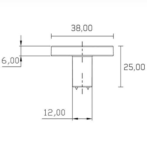 Caro nuppi 38mm harjattu