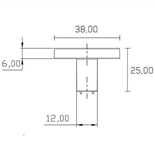 Caro nuppi 38mm valkoinen