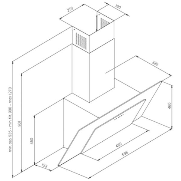 images Esistyle Club 600 liesikupu, Musta lasi/RST