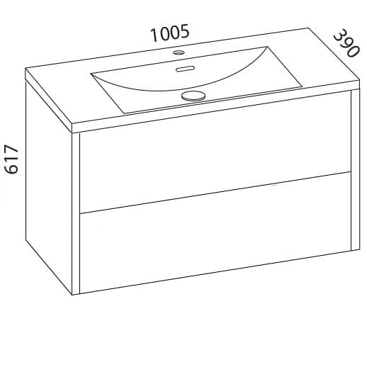 Aalto Plus color musta 1000 kylpyhuoneryhmä