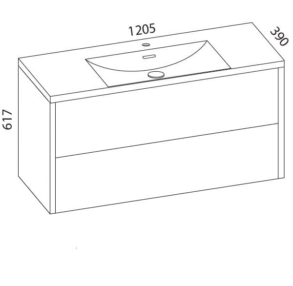 Aalto Plus color musta 1200 kylpyhuoneryhmä
