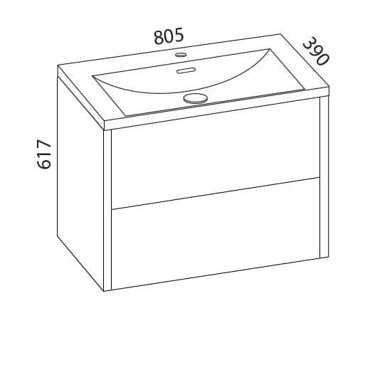 images Aalto Plus color musta 800 kylpyhuoneryhmä