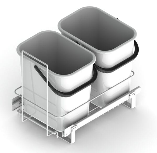 Jätevaunu valkoinen + 2 sankoa LM 65/2