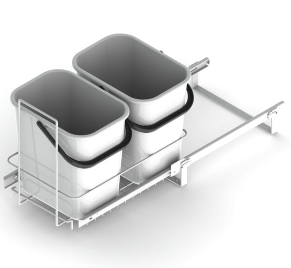 Jätevaunu valkoinen + 2 sankoa LM 65/2