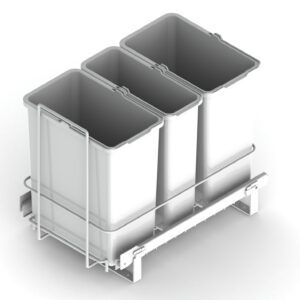 images Jätevaunu valkoinen + 3 sankoa LM 65/3