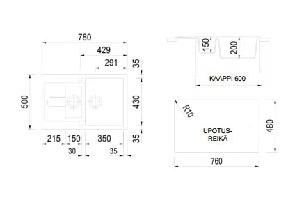 ELEGANCE 1,5-ALTAINEN VALUTUSTASOLLA, valkoinen
