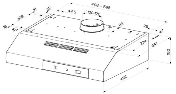 Franke F741 60cm liesituuletin