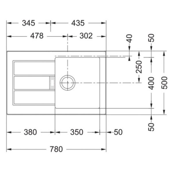 Franke Sirius SID 611-78 Tectonite allas