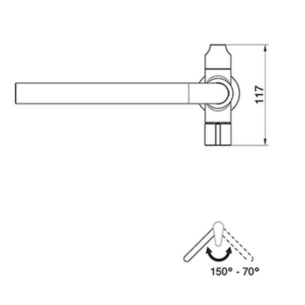 Franke Neptune keittiöhana, musta