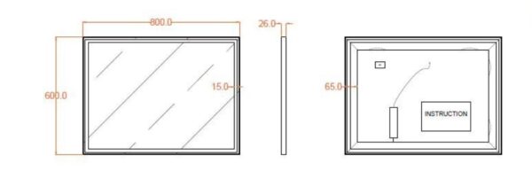 Valopeili Interna Square 600x800mm