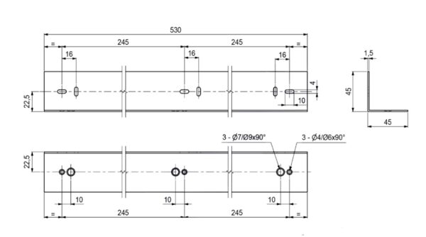 Kulmarauta valkoinen