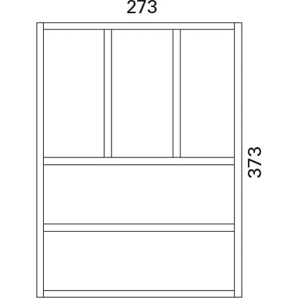 Lokerikko valkoinen 273x373x50