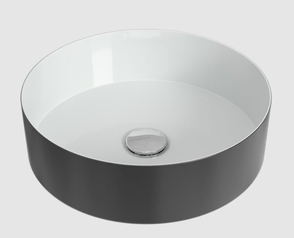 Loop malja-allas, mattamusta/valkoinen