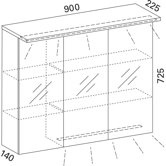 images Luvia 90 LED peilikaappi valolipalla