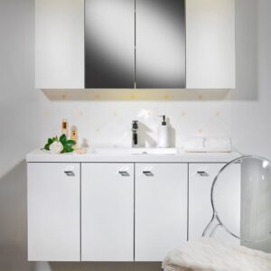 Iiris kiiltävä valkoinen 1200 kylpyhuoneryhmä