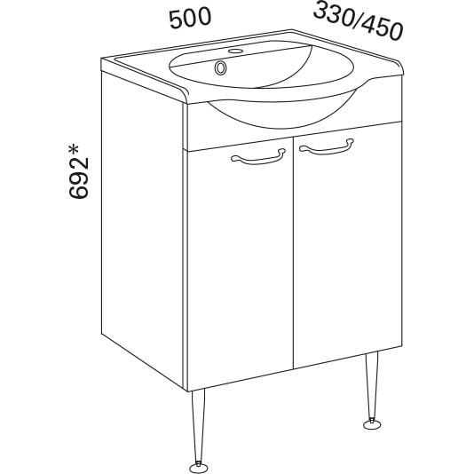 Marilyn 500 kylpyhuoneryhmä valkoinen sileä