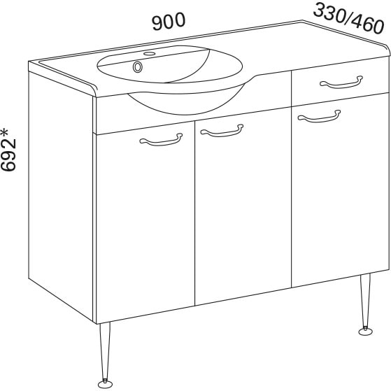 images Marilyn 900 vasen kylpyhuoneryhmä valkoinen kehysovi