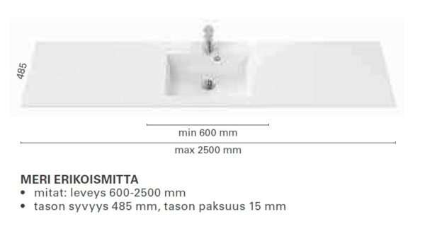 Meri erikoismitta valumarmoriallas