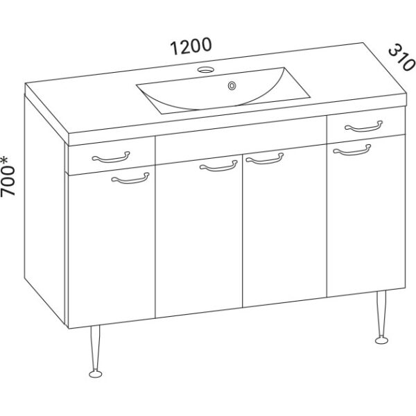 Miniclever 1200 kylpyhuoneryhmä valkoinen kehysovi