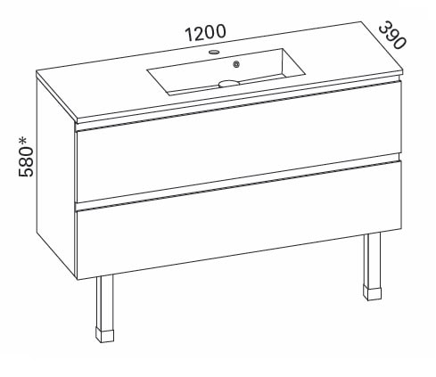 images Minimeri 1200 allaskaappi + allas