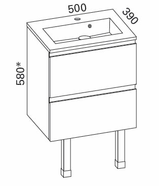 images Minimeri 500 allaskaappi + allas