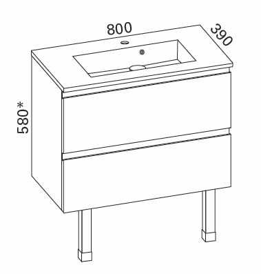 Minimeri 800 allaskaappi + allas