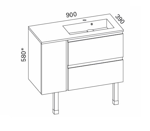 images Minimeri 900 oikea allaskaappi + allas