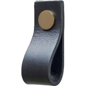 Nahkainen lenkki musta + kupari