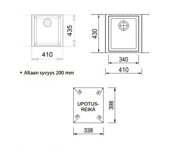ONE 4110 ALTAKIINNITETTÄVÄ, valkoinen