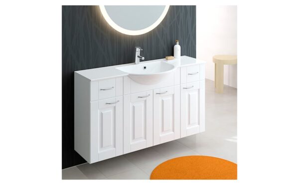 Susa 1200 kylpyhuoneryhmä valkoinen kehysovi