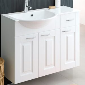 Susa 900 vasen kylpyhuoneryhmä valkoinen kehysovi