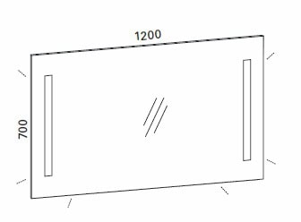 SOL LED 120x70 valopeili