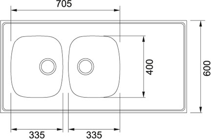 Franke Saara 1400*600 Pesupöytä