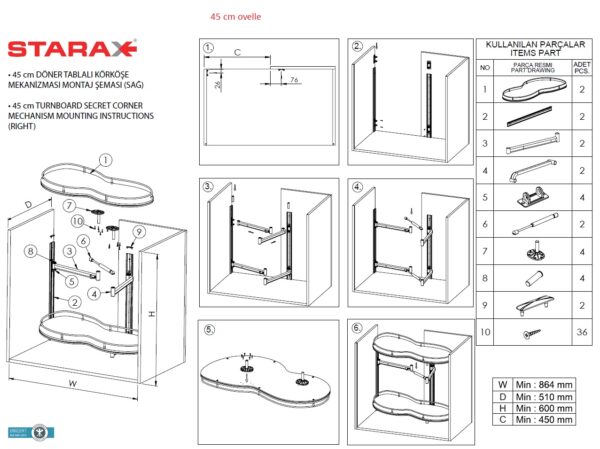 Smooth kulmakaapin mekanismi